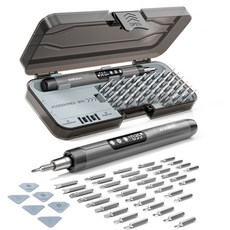 MIGA 무선 정밀 전동 드라이버 46 in 1 세트 신형 LED 디스플레이, 그레이 1개