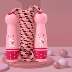 귀여운 캐릭터 어린이 줄넘기, 핑크 토끼, 1개