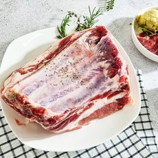 버크셔K 지리산흑돼지 통갈비 바베큐 구이용, 1개, 1kg