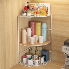 침대 코너 선반 부엌 칸막이 베란다 캐비닛 장식장, 1단, 글레이셔화이트 [24 폭]