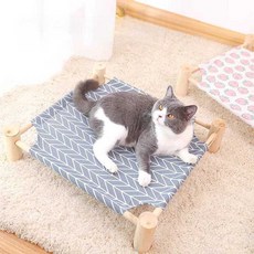 고양이 강아지 개 침대 해먹 여름 쿨링 사계절 범용, 1개, 가자미(습기강함) 소형(53x48x13cm)