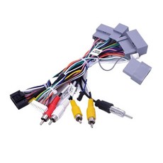 혼다 XRV 핏 재즈 엘리시온 제이드 베젤 Hrv 스테레오 와이어 애프터마켓 안드로이드케이블와 호환되는 자동차 16핀 무선 배선 하네스 박스, Cables