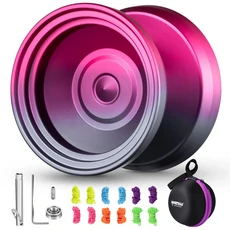 MAGICYOYO Professional Responsive Yoyo V8 어린이 초보자를 위한 이중 목적 요요 교체용 반응형 요요, 01 V8 Grey Red Gradient