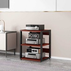 오디오랙 우퍼 선반 3단 장식장 다이 거치대 받침대 스탠드 앰프, (3레이어 모델) 티크 45 내부 길이