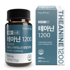 제로-스트 테아닌 1200 [함량 91%] HACCP 식약청인증, 1개, 120정
