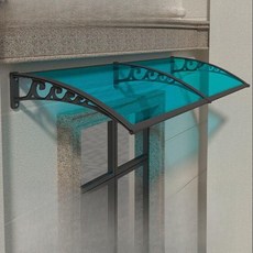 창문빗물막이 캐노피 맞춤제작 베란다 현관 차양 고정 발코니, 111. 150X500CM (브래킷 6개)