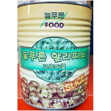 늘푸른 농산물 단체 반찬 기타 캔따개 절임 캔 통조림 할라피뇨 고추피클, 3kg, 1개