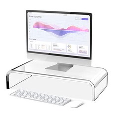 투명 아크릴 모니터 받침대 아이맥 스탠드, 투명아크릴