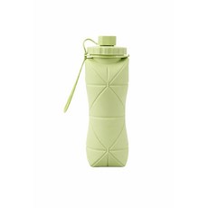 600ml 矽膠摺疊水壺 輕巧便攜 安全無毒材質 保溫效果持久 時尚簡約設計, 藍綠色, 1個, 600L