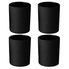 캔들 디퓨저 용기 고급 유리병 화병, 캔들용기, 블랙 200ml 4개