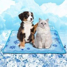 애견 쿨링방석 펫 냉감 아이스 패드 강아지용 쿨링 매트 고양이 쿨 담요 물 주입 셀프 반려동물 침대 강아지 실내외, Lightblue, 17.7x17.7 in