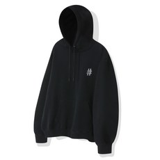 매장정품 빈트릴 BEENTRILL 에센셜 해시태그 로고 기모 후드(블랙) BA244HM001BK 165044