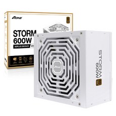 AONE STORM 600W 80PLUS 브론즈 파워 화이트 (ATX 600W), 1개, 스톰 600W BRONZE WH
