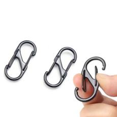 하루생활 다용도 캠핑 s형카라비너 s비너 잠금형 30mm 16개 한세트, 1세트, 실버