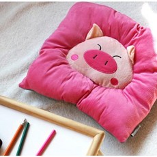 봉봉샵 핑크돼지 발열방석 엉따 USB 캐릭터 방석 발열쿠션 온열방석 사무실 차량 전기방석 전기매트 겨울 캠핑, 단품