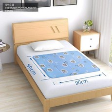 침대 여름용 토퍼 냉감 가벼운 기숙사 쿨 싱글 물세탁 얇은 스펀지 시원한, 1cm, 캐릭터 미디엄 (90x90cm)