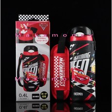 Thermos 膳魔師 FHL-400 FHL-401 不銹鋼兒童吸管水壺 附背袋, 1個, 閃電麥坤