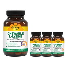 Country Life L-離胺酸&維生素D&接骨木錠 600mg, 60 件, 4個