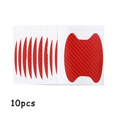 자동차 문짝 핸들 범퍼 스티커 종이 보호 필름 탄소 섬유 손목 범용 10 개/로트, 03 Red 10피스