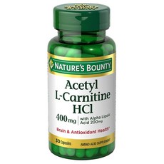 NATURE'S BOUNTY 乙醯肉鹼HCL膠囊 400mg, 30顆, 1罐