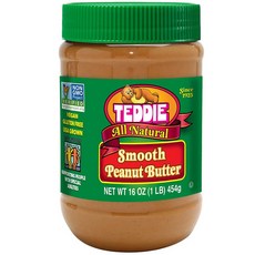 테디 피넛버터 무설탕 땅콩버터 글루텐프리 비건 스무스 737g Teddie All Natural Peanut Butter, 1개
