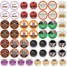 Crazy Cups 1인용 커피 포드 향 커피 - 큐리그 K 컵 머신용 맛 커피 버라이어티 팩 20개, 없음, 13g, X-8)1) 커피 애호가 - 50 Count (Pack