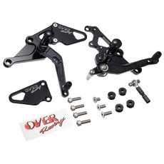 【Gear Base 吉兒基地】 Over Racing MT07 17-20年 腳踏後移 黑色, 腳踏後移—黑色