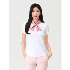 女士運動上衣，蝴蝶結領口設計，透氣舒適短袖上衣，白色系