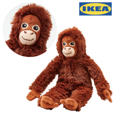 이케아 정품 오랑이 미니 오랑우탄 인형, 브라운, 1개