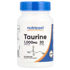 뉴트리코스트 타우린 1 000 mg 30캡슐, 30정, 1개