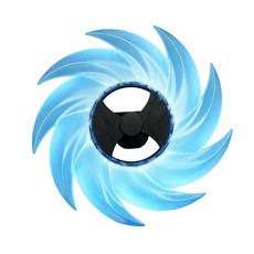 酷炫八分光輪手裏劍 3D打印艾斯光輪 旋轉夜光飛輪 角色道具 cosplay道具 兒童 男友禮物, 1個, 3d打印八分光輪-燈光版【藍色】【小號】