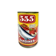 필리핀 555 정어리통조림 핫 토마토소스, 155g, 1개