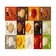 작심닭 작심통살 닭가슴살 14종 혼합구성, 14개, 100g