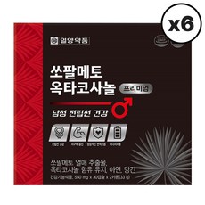 일양약품 쏘팔메토 옥타코사놀 프리미엄, 60정, 6개