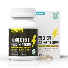 왓푸드 블랙마카 아르기닌 N 아연 (600mg x 120정) - 올인원, 120정 본품, 120정, 1개