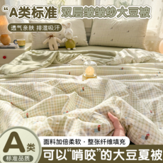 A類標準雙層皺皺紗大豆夏被 透氣親膚 可機洗, XB臘腸狗, 150*200cm單夏被