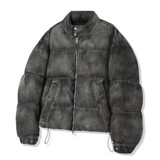 브랜드정품 트릴리온 TRILLION 데님 워싱 바이커 패딩_블랙 259226