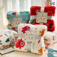 포그니 담요 대형 극세사 무릎담요 크리스마스이불, 블루