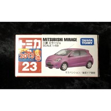 《GTS》絕版 TOMICA 多美小汽車 NO23 MITSUBISHI MIRAGE 471172, 1個, 無車貼