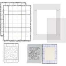3개 세트 스틱 및 스탬프 매트와 고정 스탬프 블렌딩 템플릿 다용도 저접착 매트 DIY 프로젝트용 종이 카드 스크랩북핑 프로젝트 고정용 스텐실 제자리에 고정된 상태에서 잉크 블
