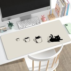 에브리샤인 고양이 초대형 게이밍 마우스 장패드 800X300, 1개, 2번