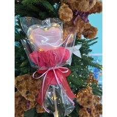 led한송이하트꽃다발