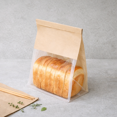 디저트 디쉬 틴타이 스탠드 창봉투 (크라) - 대 219x108x280, 1개, 50개