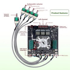 HT21-3G 3세대 TDA7498E 블루투스 앰프 보드 모듈 서브우퍼 고음 및 조정 160Wx2+220W