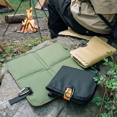 야외 캠핑 접이식 좌석 매트 레저용 쿠션 휴대용 산행 깔개 방수, 카키