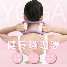 瑜珈圈 瑜珈環 皮拉提斯 拉筋環 瑜珈有氧 瑜珈伸展 瑜珈用品, (新色)藍紫色, 1個