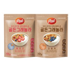 포스트 골든 그래놀라 크런치+후르츠, 360g, 1세트