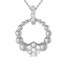 LB 익스클루시브 중고 14K 화이트 골드 다이아몬드 네크리스