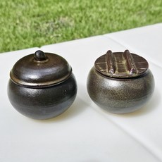 U 예조 도자기 소금통 소금단지 옹기도자기 이천도자기 옹기항아리 장독 미니항아리 테라리움키트 미니도자기 현관소금단지 도자기양념통 소금단지항아리 미니옹기 정원꾸미기 한국전통선물, 1개