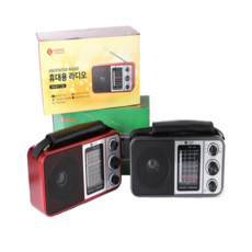 고감도 라디오 FM-AM SW단파방송 USB SD MP3 이어폰단자, 레드, 상품선택